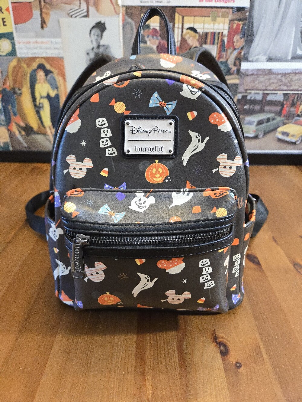 Loungefly Disney Parks Halloween Treats Mini Backpack - Black/Orange